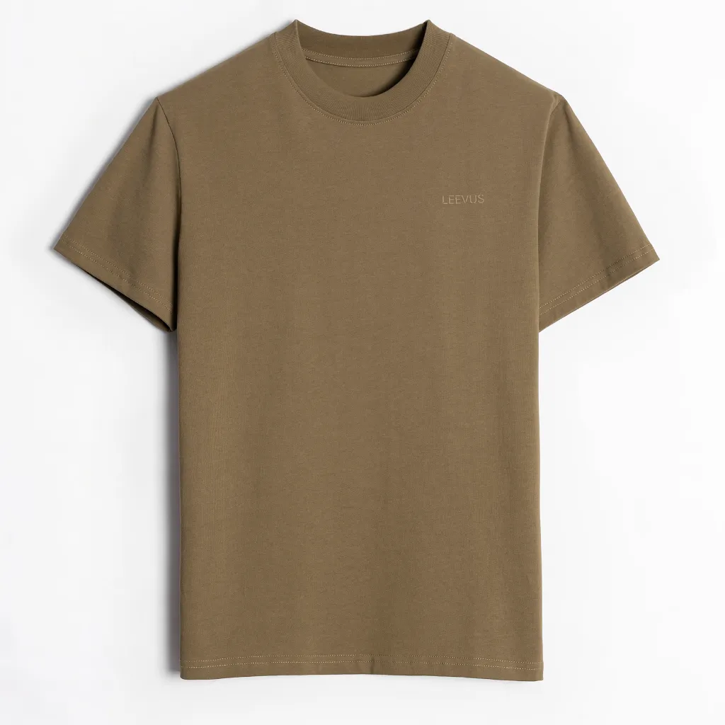 Ảnh Áo thun nam cổ tròn basic cotton Premium COREZ trẻ trung, lịch lãm LEEVUS AT24 3