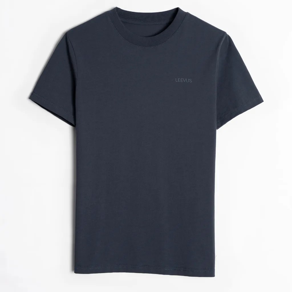 Ảnh Áo thun nam cổ tròn basic cotton Premium COREZ trẻ trung, lịch lãm LEEVUS AT24 4