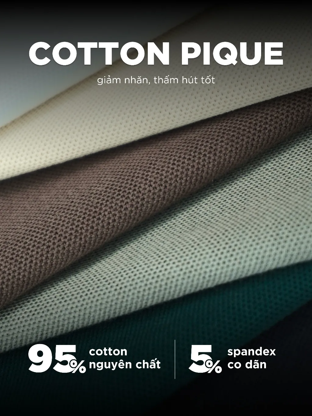 Ảnh Áo thun nam cổ tròn DIAGO vải Cotton Pique dày dặn, thanh lịch, trẻ trung - HUSSIO 3