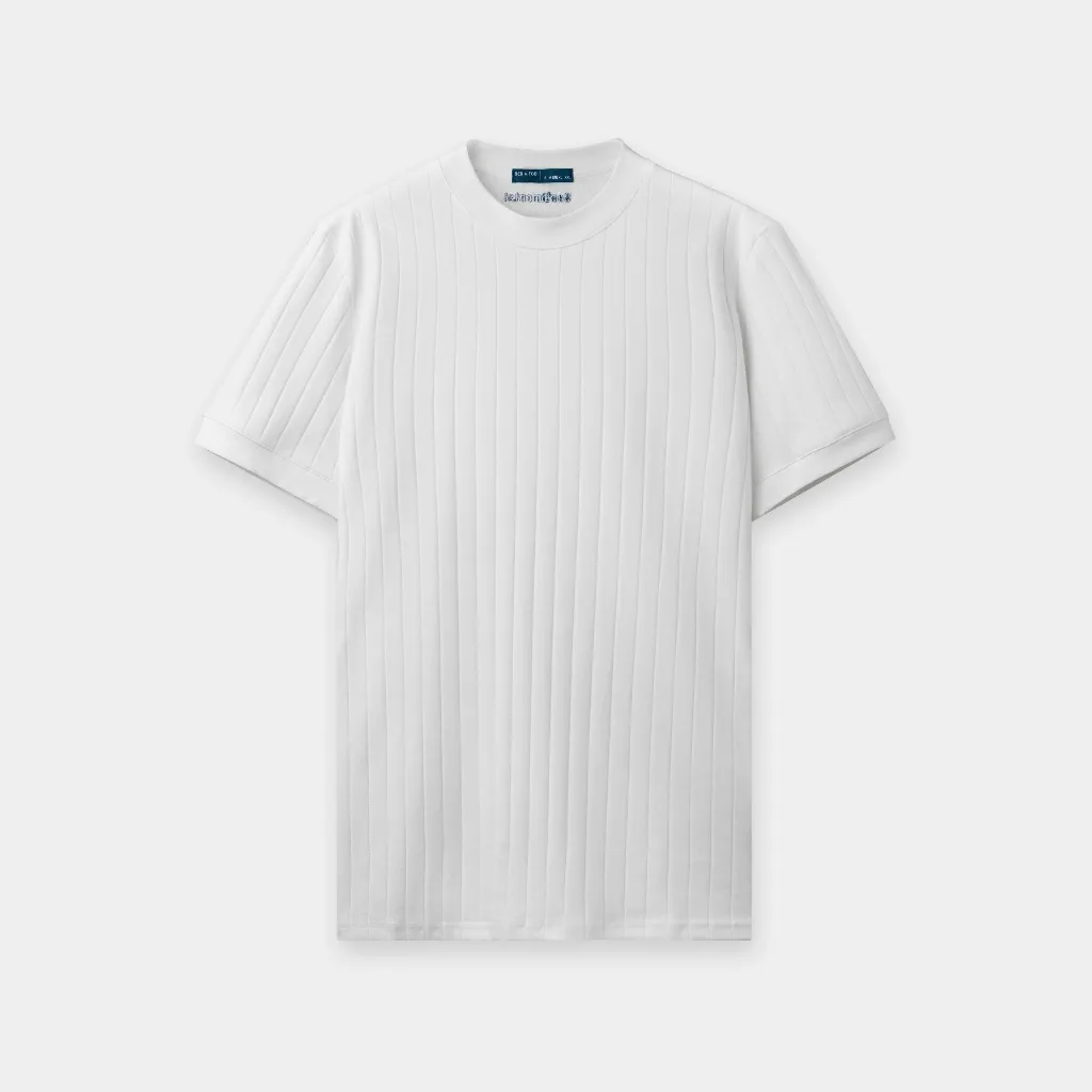Ảnh Áo thun nam cổ tròn form CASUAL FIT BEN & TOD CS1210 BB112 thêu chữ, đơn giản, thoải mái, thoáng mát, co giãn 1