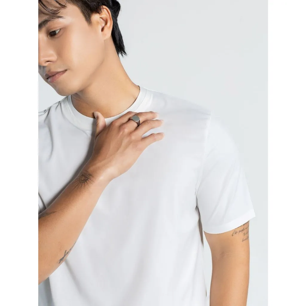 Ảnh Áo thun nam cổ tròn form CASUAL FIT CS1210BC169 chất cotton thoáng mát, áo phông nam trơn công nghệ seamless đứng form 1