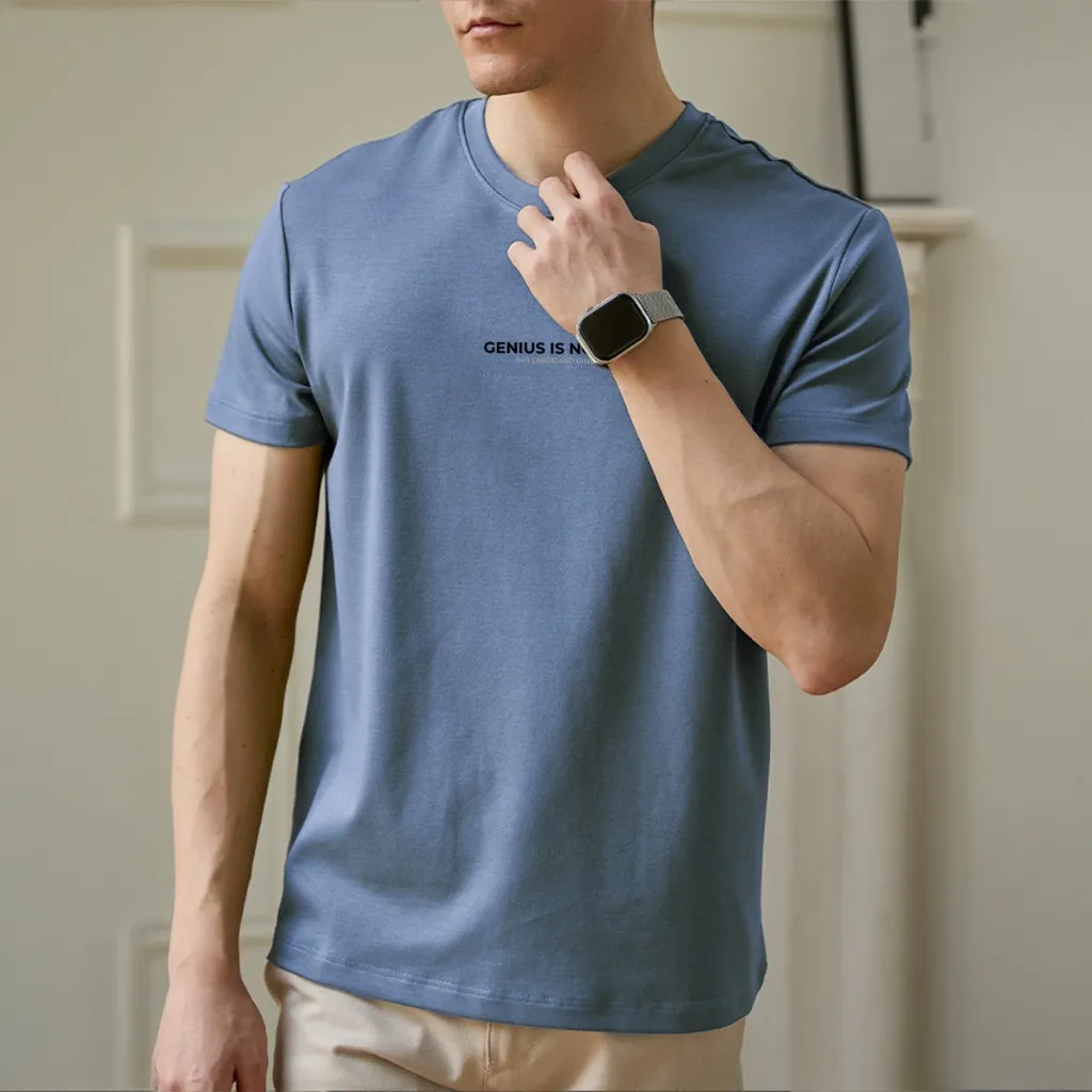Ảnh Áo thun nam cotton SIXMEN cổ tròn TSHIRT GENIUS IS NOTHING  tay ngắn, vải cotton cao cấp, thoáng mát, thanh lịch 4