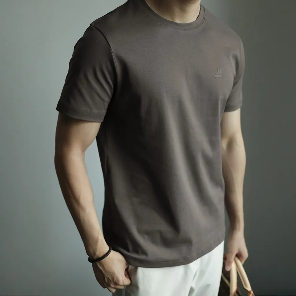 Ảnh Áo thun nam cotton SIXMEN cổ tròn TSHIRT BASIC tay ngắn, vải cotton cao cấp, thoáng mát, thanh lịch 3