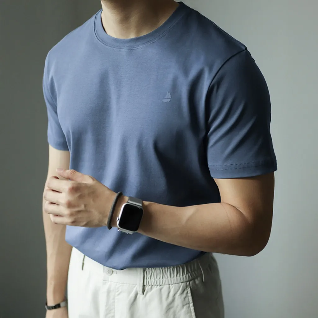 Ảnh Áo thun nam cotton SIXMEN cổ tròn TSHIRT BASIC tay ngắn, vải cotton cao cấp, thoáng mát, thanh lịch 4