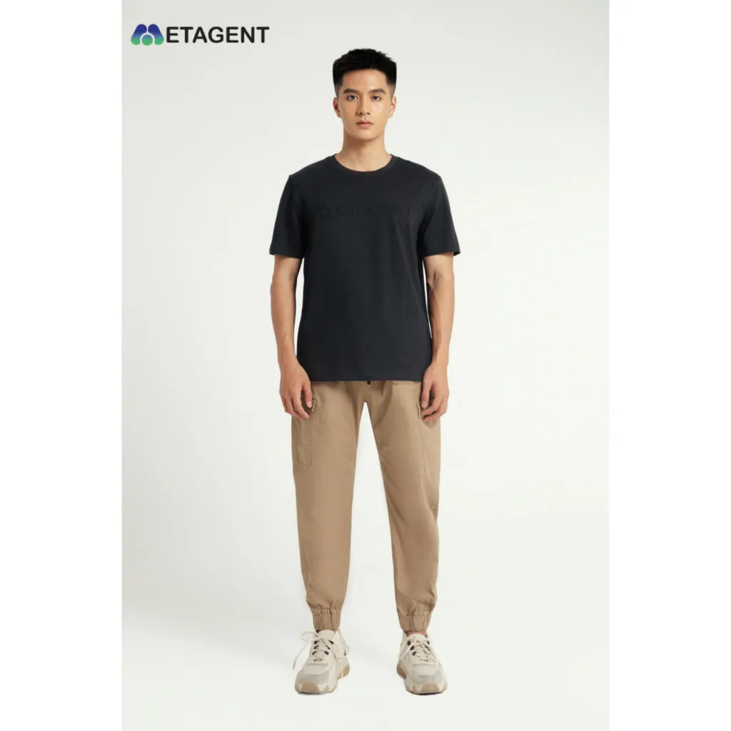 Ảnh Áo thun nam dập chữ nổi dáng Regular Fit Metagent MS 57E3589 4