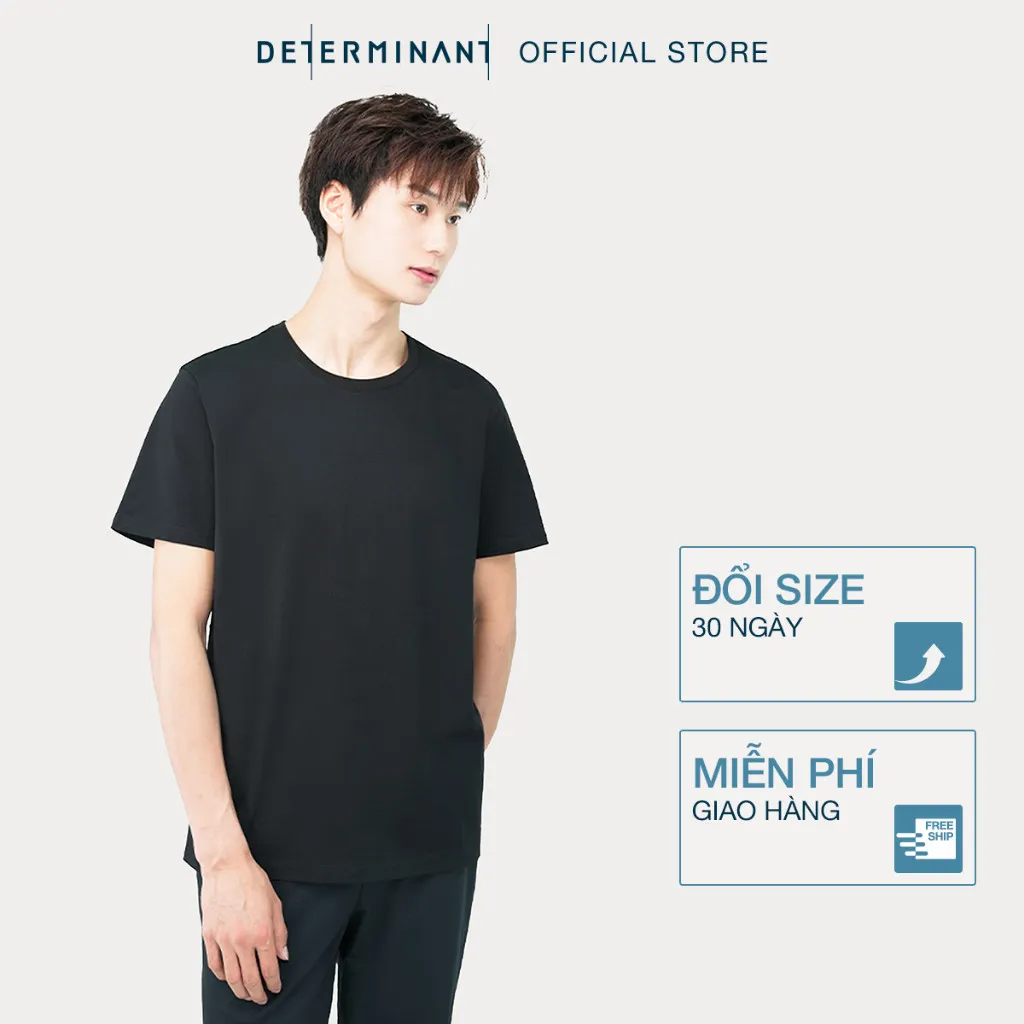 Ảnh Áo thun nam Determinant Cotton thấm hút tốt mềm mại - T06 2