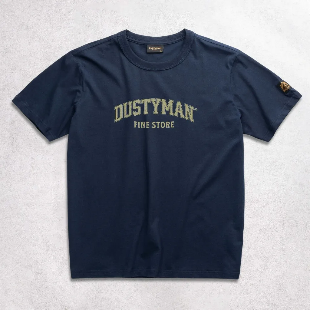 Ảnh Áo Thun Nam Fine Store Dustyman, Vải 100% Cotton Cao Cấp,Hình In Cổ Điển,Form Regular Fit 4