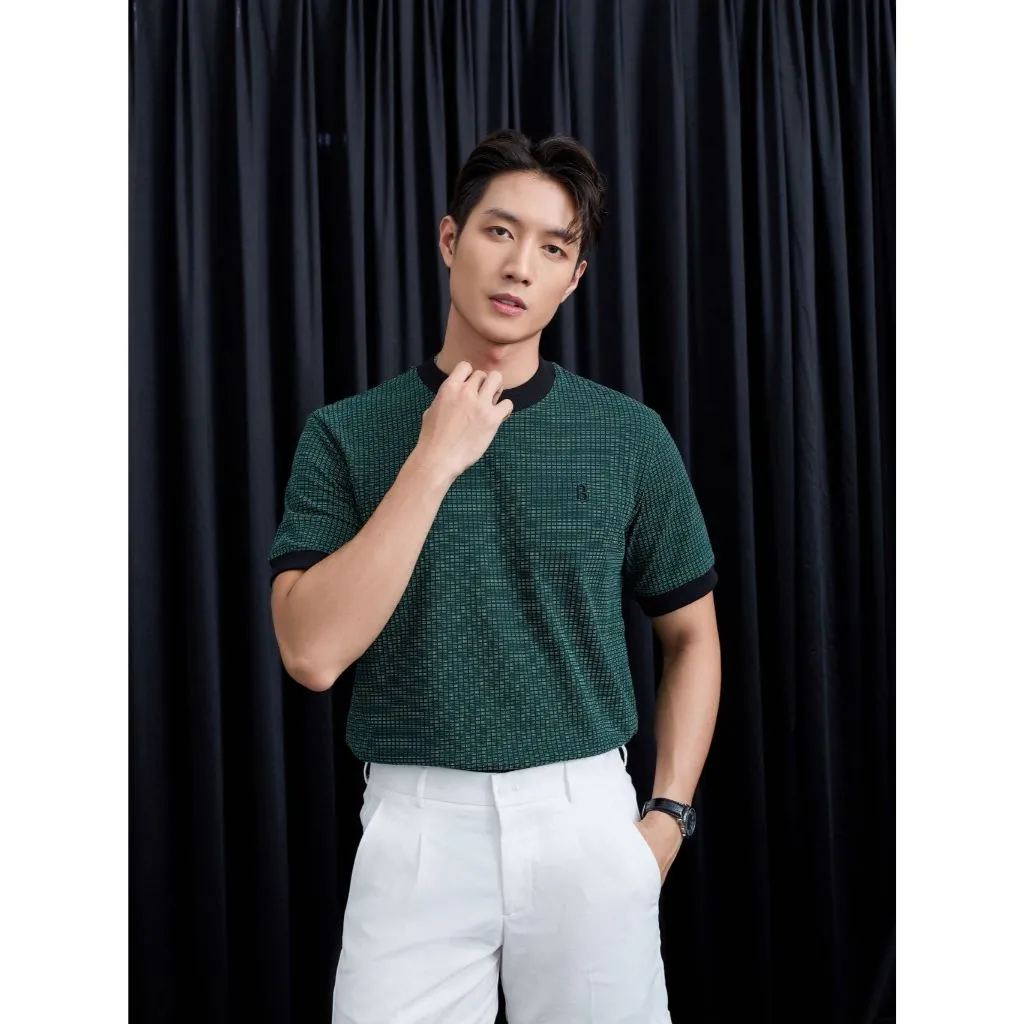 Ảnh Áo thun nam Form Regular R1210 BE525 chất liệu cotton co giãn tốt thấm hút mồ hôi trẻ trung năng động cao cấp BEN & TOD 2