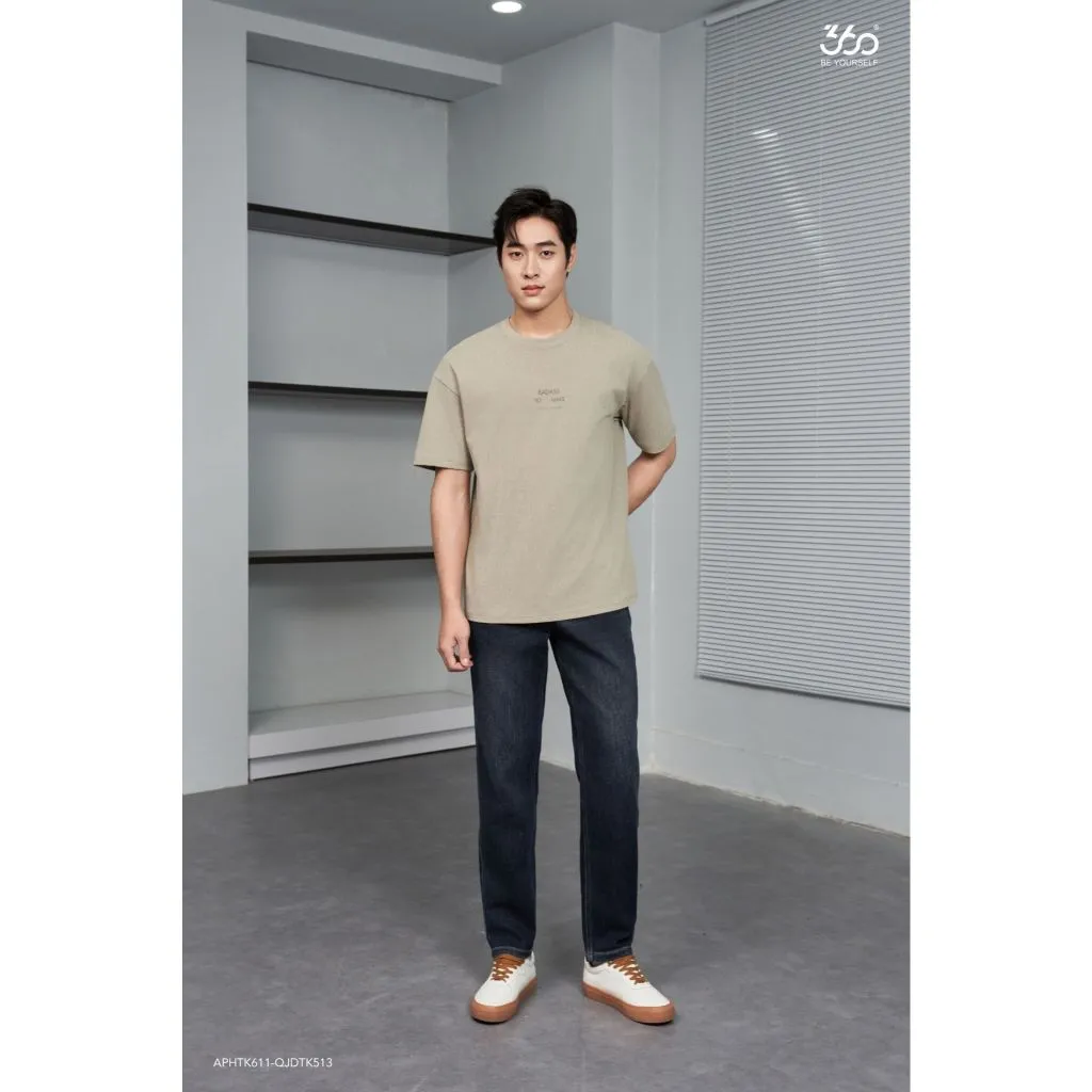 Ảnh Áo thun nam form rộng thoải mái thương hiệu 360 Boutique áo phông nam cotton cao cấp - APHTK611 4