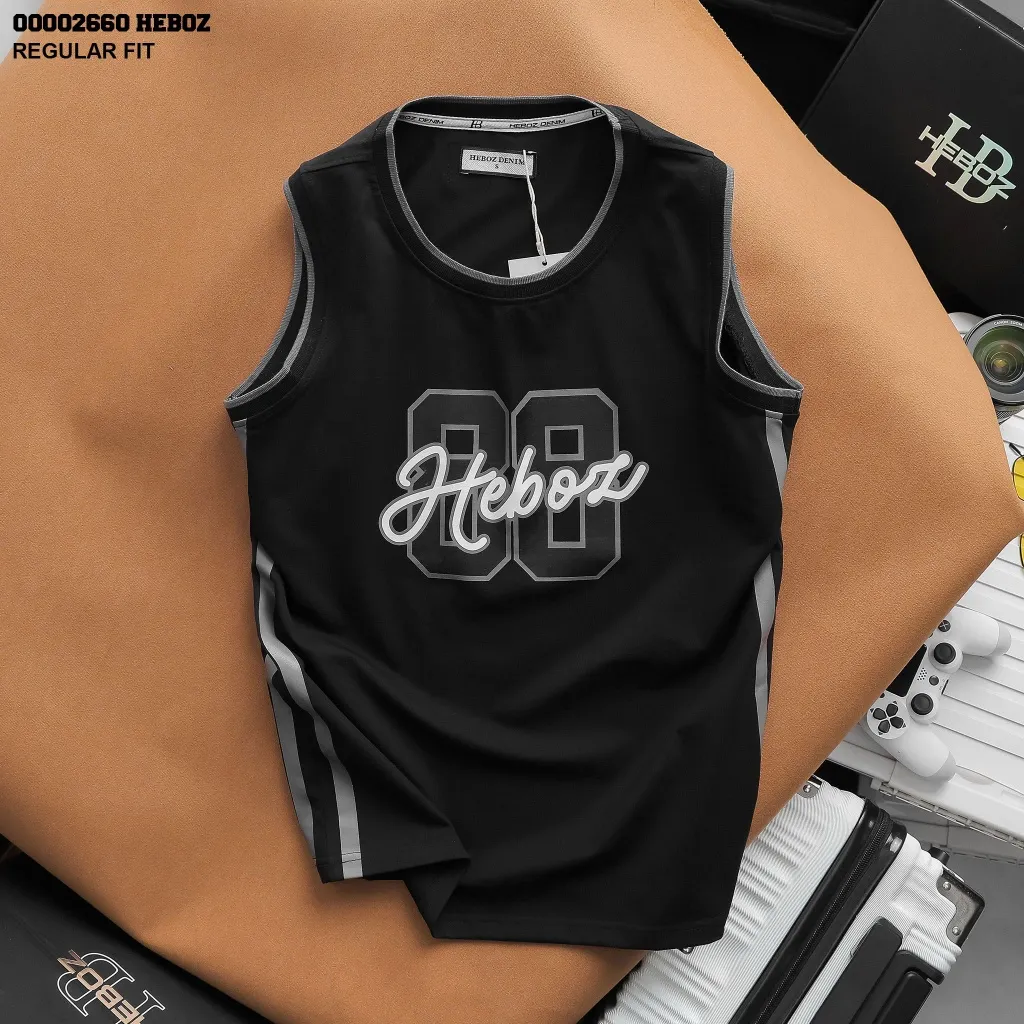 Ảnh Áo thun nam Heboz tanktop 88 2M, áo phông ba lỗ thể thao cao cấp - 00002660 2