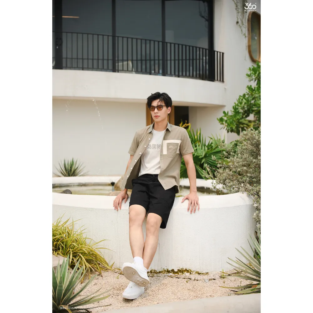 Ảnh Áo thun nam hình in kết hợp thêu viền trẻ trung năng động thương hiệu 360 Boutique chất liệu cao cấp - APHTK507 1