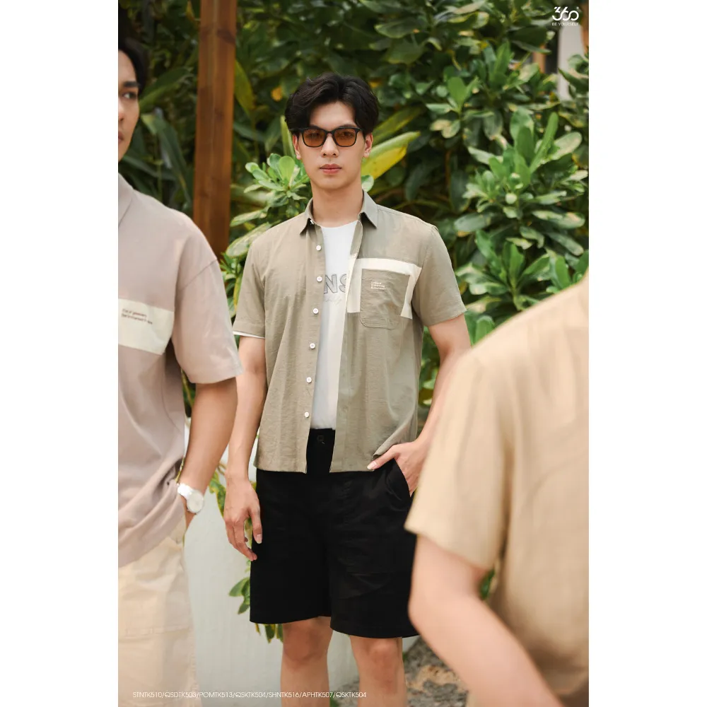 Ảnh Áo thun nam hình in kết hợp thêu viền trẻ trung năng động thương hiệu 360 Boutique chất liệu cao cấp - APHTK507 3