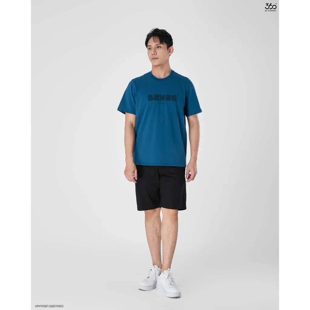 Ảnh Áo thun nam hình in kết hợp thêu viền trẻ trung năng động thương hiệu 360 Boutique chất liệu cao cấp - APHTK507 4