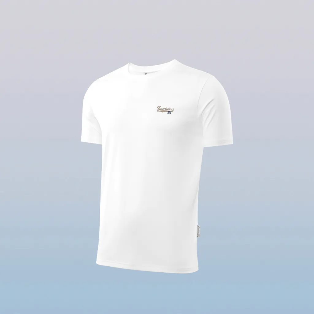 Ảnh Áo thun nam HLA Sportsday co giãn thoáng khí logo basic, thấm hút nhanh, chất liệu mềm nhẹ 1