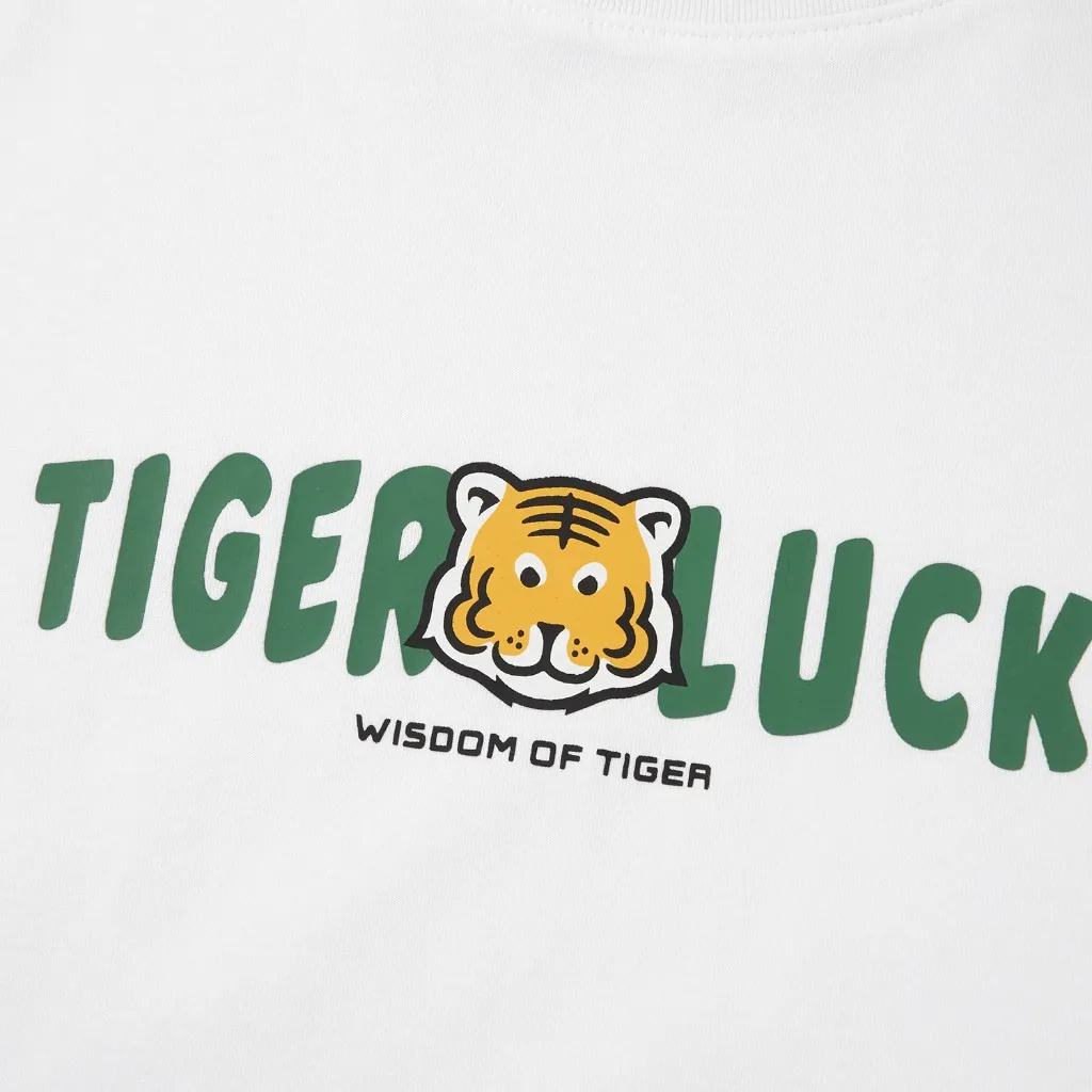 Ảnh Áo thun nam HLA tay ngắn in hoạ tiết Tiger Luck vải cotton lạnh mềm mại, thoáng mát màu trắng/đen 4