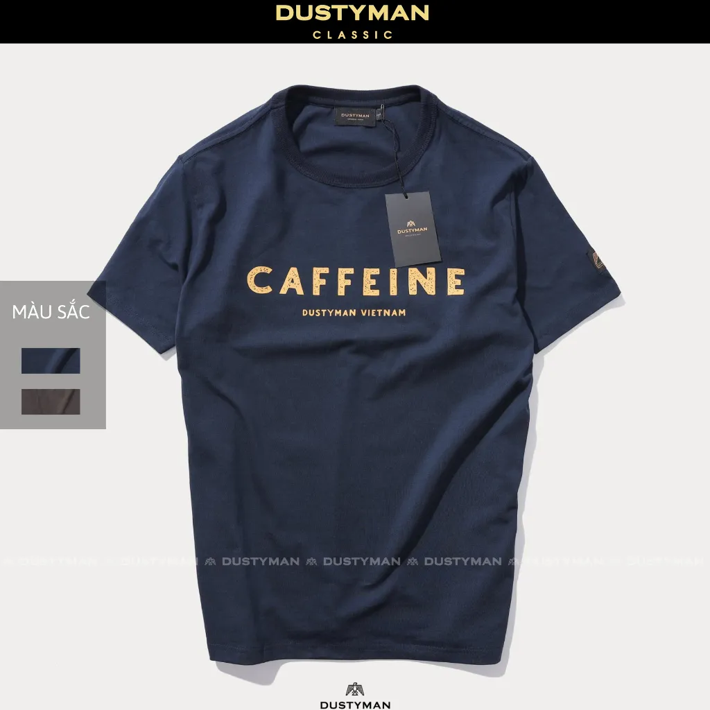 Ảnh Áo Thun Nam In Hình Cổ Điển Caffeine DUSTYMAN - Vải 100% Cotton - Form Regular Fit 1