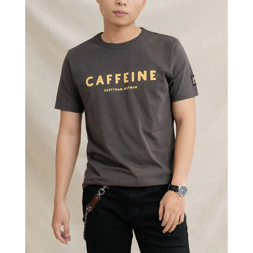 Ảnh Áo Thun Nam In Hình Cổ Điển Caffeine DUSTYMAN - Vải 100% Cotton - Form Regular Fit 3