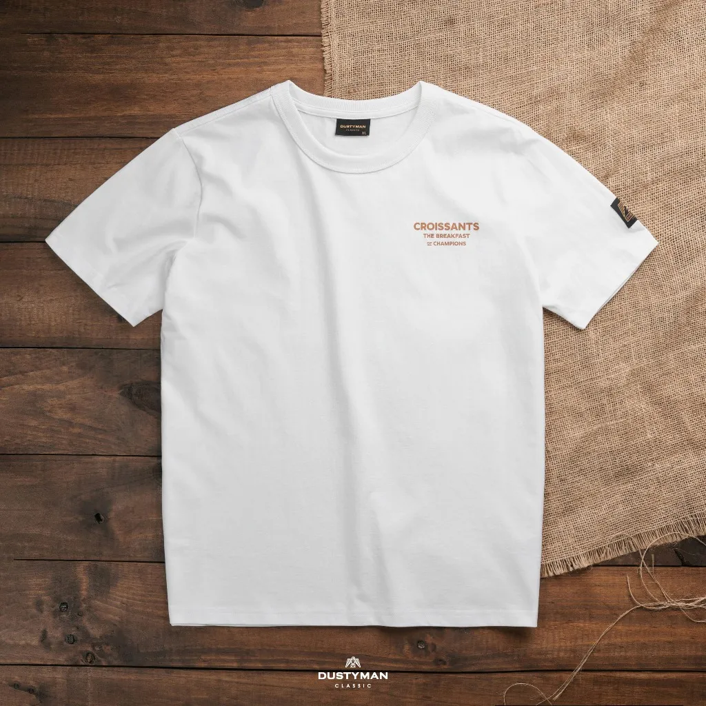 Ảnh Áo Thun Nam In Hình CROISSANTS Cổ Điển DUSTYMAN - Vải 100% Cotton - Form Regular Fit 1
