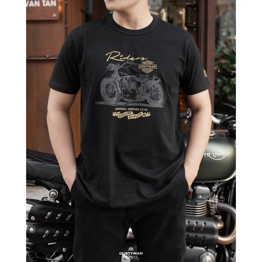 Ảnh Áo Thun Nam In Hình Rider Cổ Điển DUSTYMAN - Vải 100% Cotton - Form Regular Fit 1