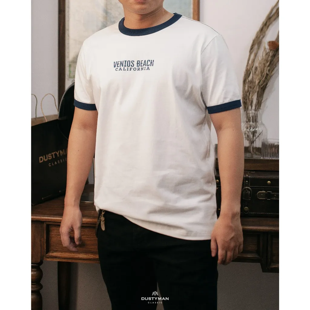 Ảnh Áo Thun Nam In Hình Venios Cổ Điển DUSTYMAN - Vải 100% Cotton - Form Regular Fit 2
