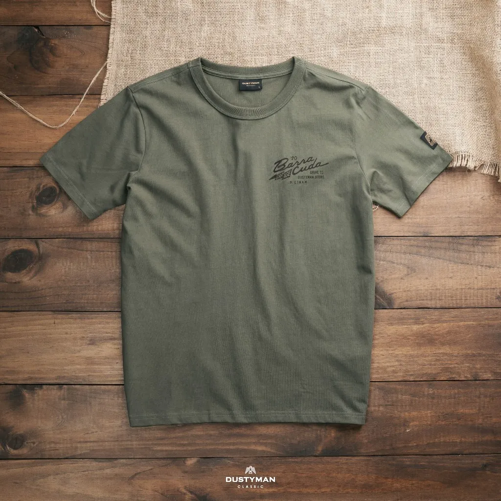 Ảnh Áo Thun Nam In Họa Tiết Cuda Cổ Điển DUSTYMAN - Vải 100% Cotton - Form Regular Fit 1