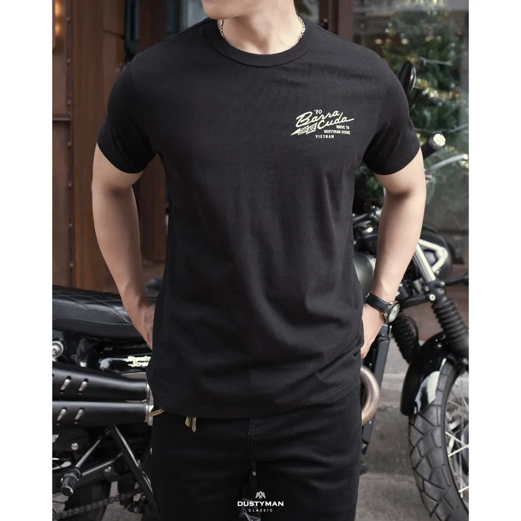 Ảnh Áo Thun Nam In Họa Tiết Cuda Cổ Điển DUSTYMAN - Vải 100% Cotton - Form Regular Fit 2
