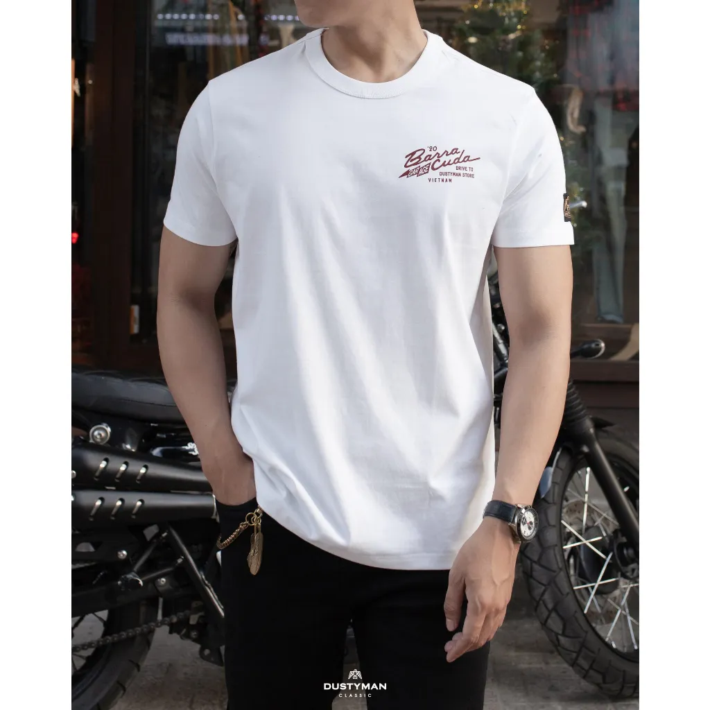 Ảnh Áo Thun Nam In Họa Tiết Cuda Cổ Điển DUSTYMAN - Vải 100% Cotton - Form Regular Fit 3