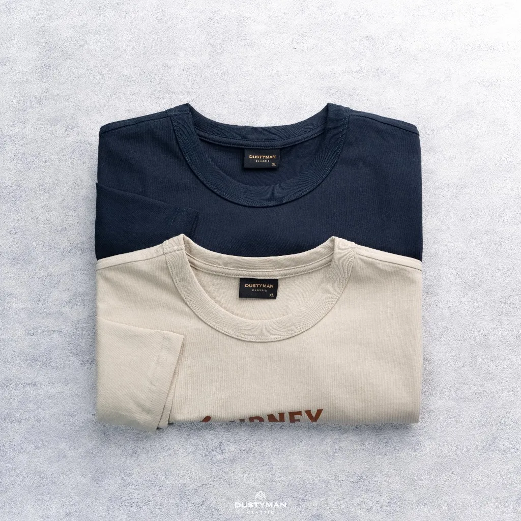 Ảnh Áo Thun Nam Journey Dustyman, Vải 100% Cotton Cao Cấp,Hình In Cổ Điển,Form Regular Fit 4