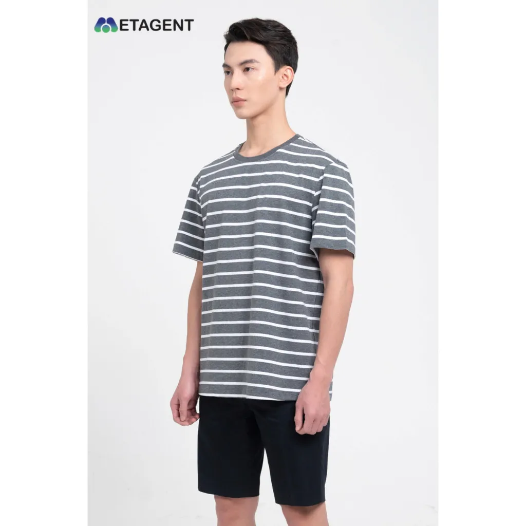 Ảnh Áo thun nam kẻ ngang dáng oversize Metagent MS 57E3660 2
