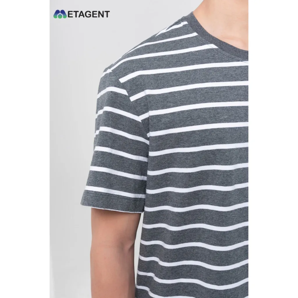Ảnh Áo thun nam kẻ ngang dáng oversize Metagent MS 57E3660 3