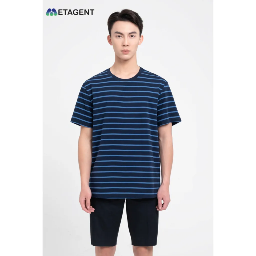 Ảnh Áo thun nam kẻ ngang dáng oversize Metagent MS 57E3660 4