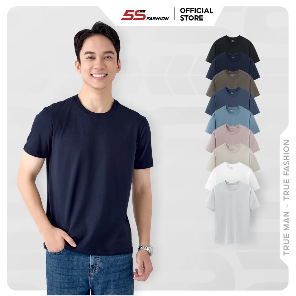 Ảnh Áo Thun Nam Ngắn Tay Cotton 5S FASHION,Trẻ Trung, Năng Động (ATS24045-25045) 1