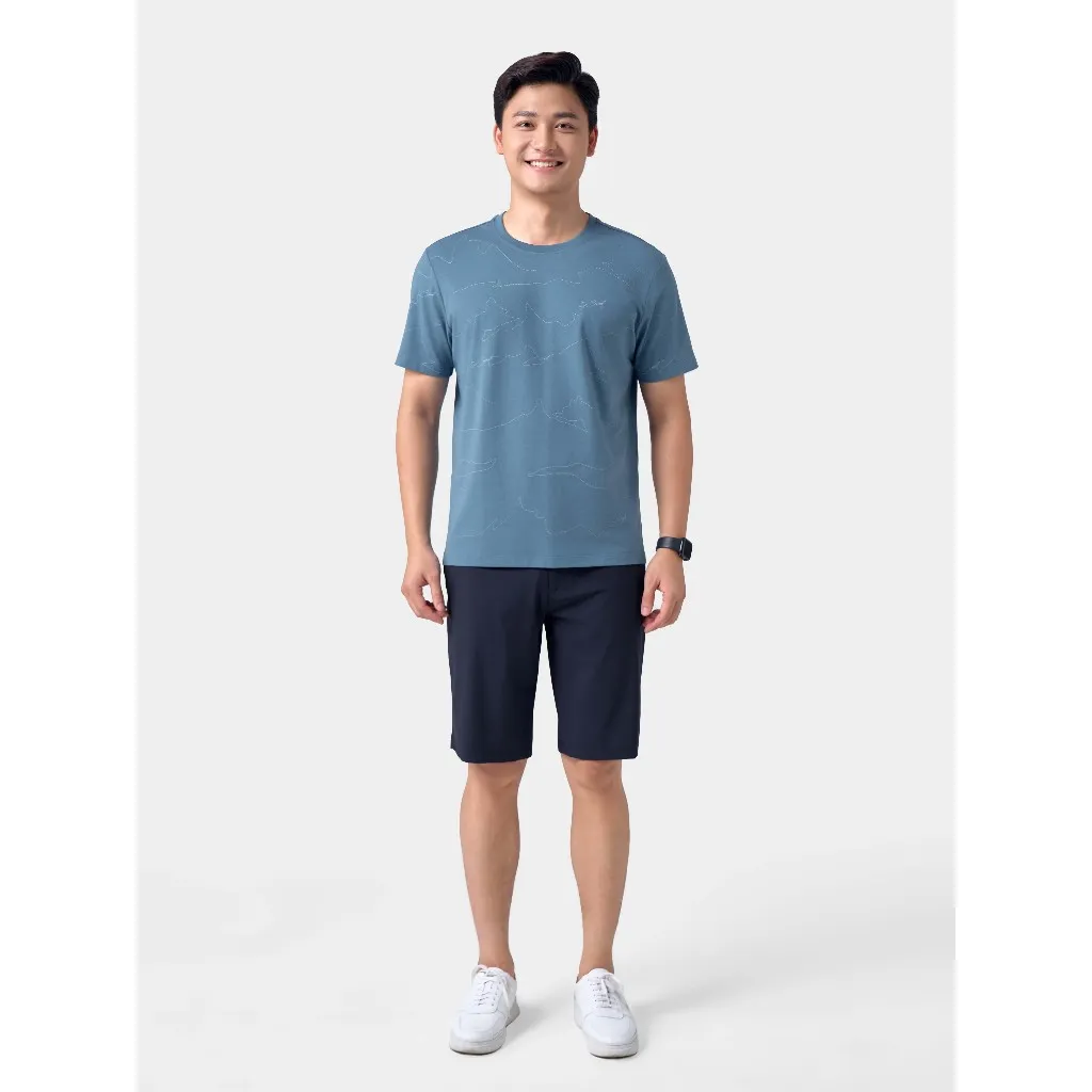 Ảnh Áo Thun Nam Ngắn Tay Cotton 5S FASHION In Họa Tiết Phong Cách Phom Casual Fit ATS24006 1