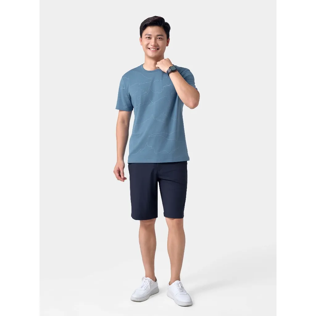 Ảnh Áo Thun Nam Ngắn Tay Cotton 5S FASHION In Họa Tiết Phong Cách Phom Casual Fit ATS24006 4
