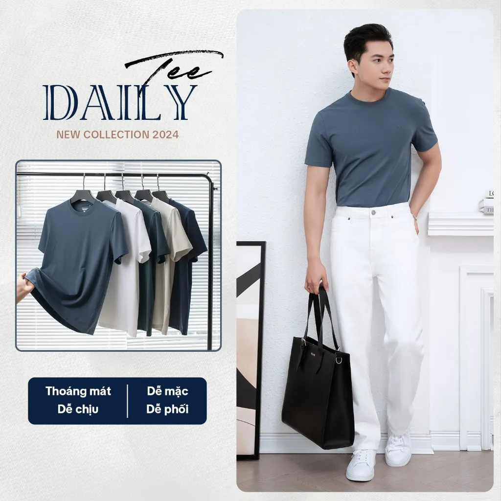 Ảnh Áo thun nam ngắn tay TORANO chất Cotton mát lạnh thoáng khí,co giãn thoải mái, thấm hút mồ hôi FSTS001 3