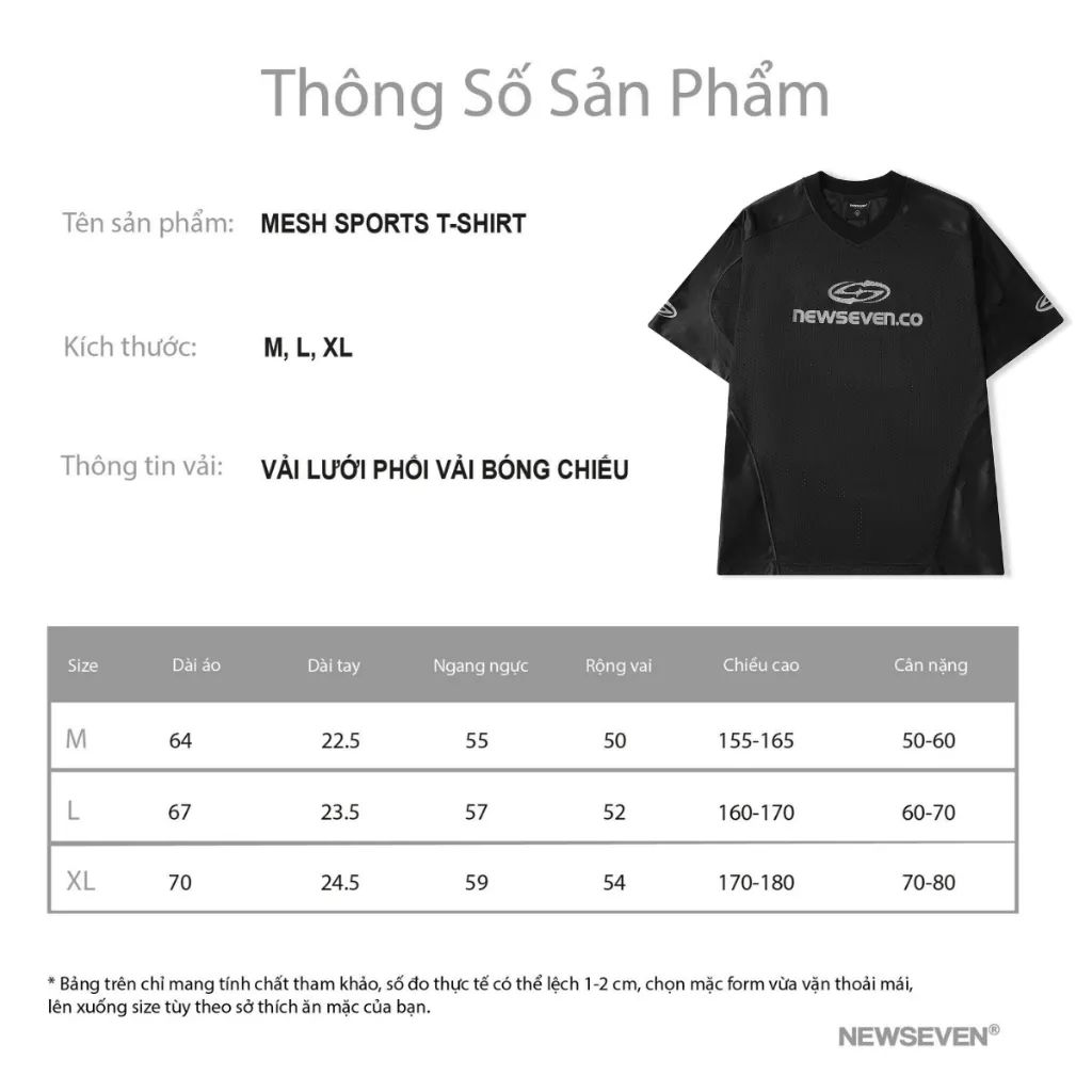 Ảnh Áo Thun Nam Nữ NEWSEVEN Mesh Sports T-Shirt AT.362 3