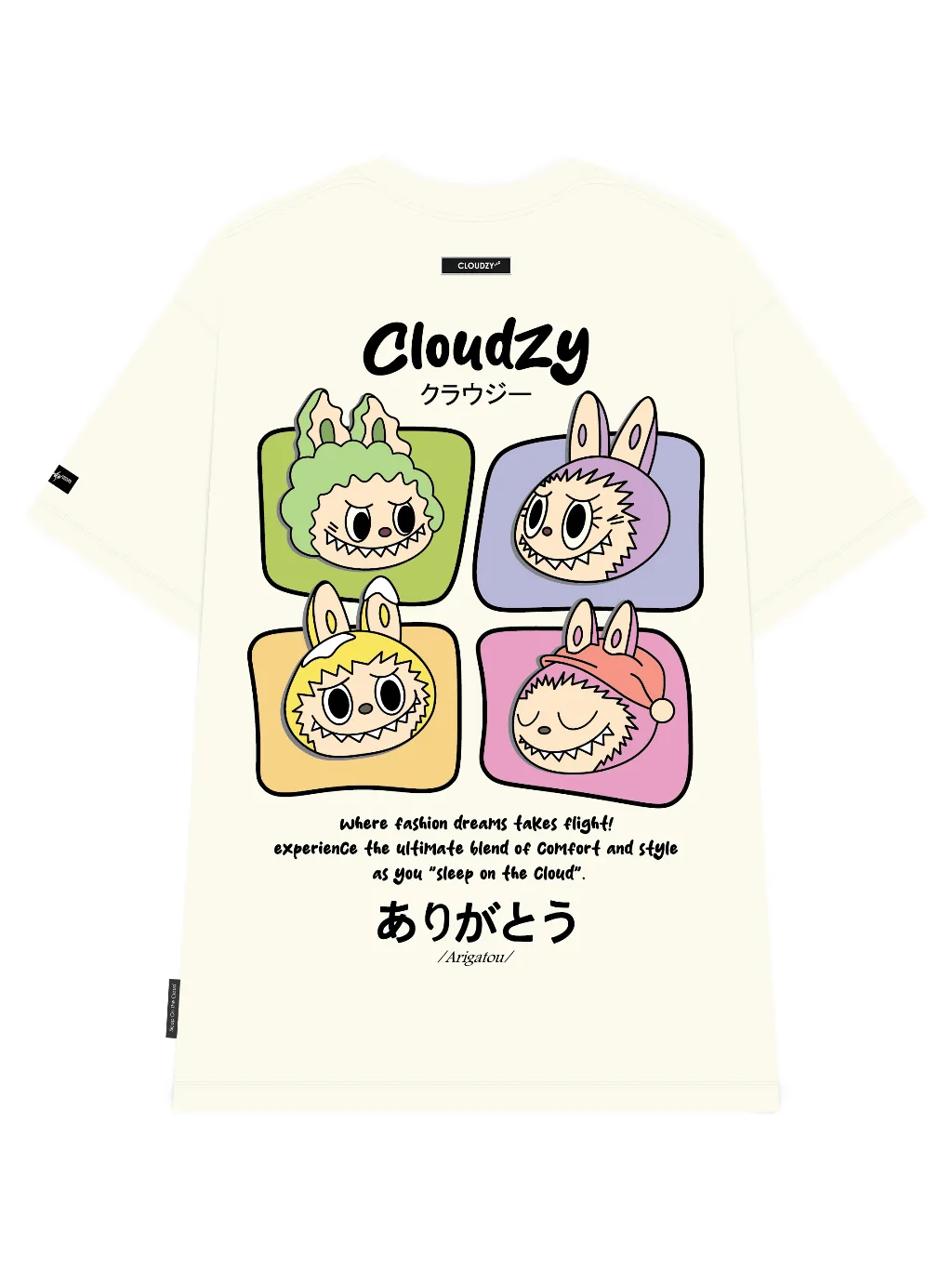 Ảnh Áo thun nam nữ unisex tay lỡ phông local brand CLOUDZY form rộng cổ tròn oversize cotton TH AT TREND 3