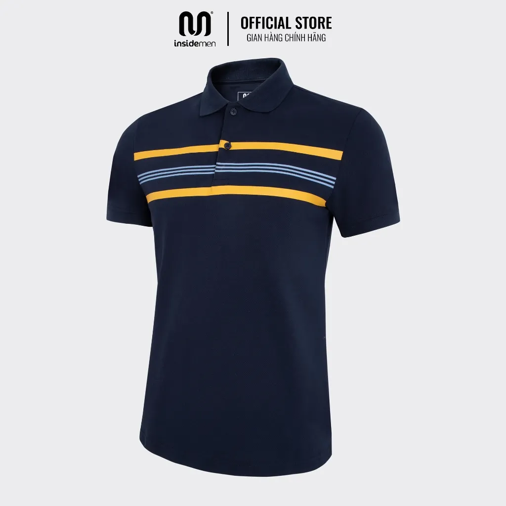 Ảnh Áo Thun Nam Polo Cổ Bẻ Ngắn Tay INSIDEMEN Slim Fit Vừa Vặn Dệt Kim Sang Trọng Thanh Lịch IPS072S2 2