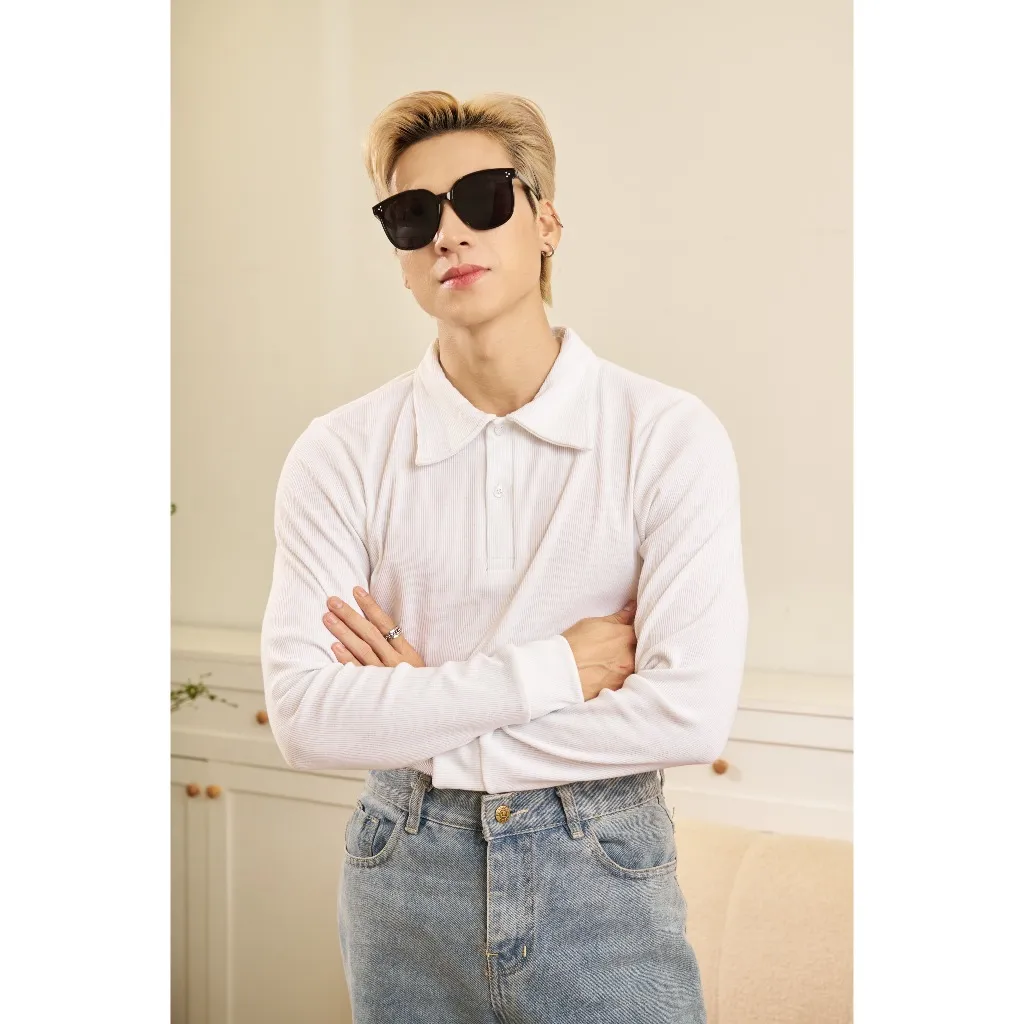 Ảnh Áo Thun Nam Polo Cổ Bẻ Tay Dài Form Body Thun Gân Cao Cấp Thương Hiệu Mr Twins 2