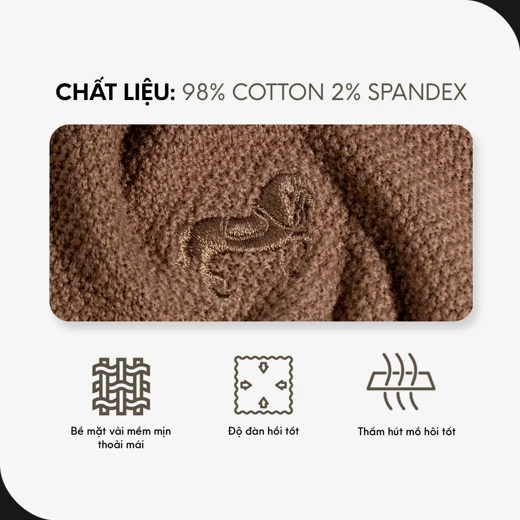 Ảnh Áo Thun Nam Polo Dệt Kim Cao Cấp SS2 Phối Trơn Thêu Ngựa Multi Color Sợi 32S Thoáng Mát By Cotton 3