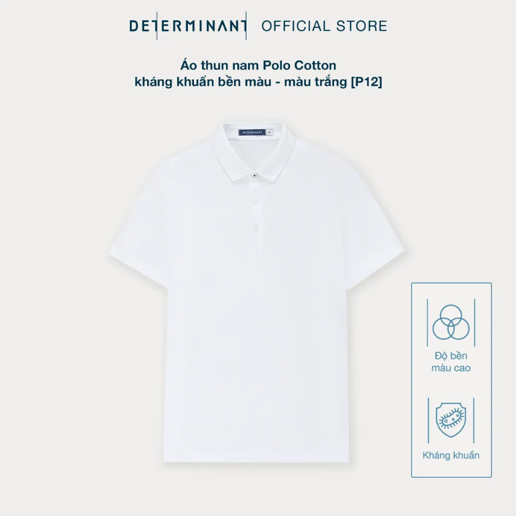 Ảnh Áo thun nam Polo DETERMINANT  Cotton kháng bền màu, thoáng khí - P12 2
