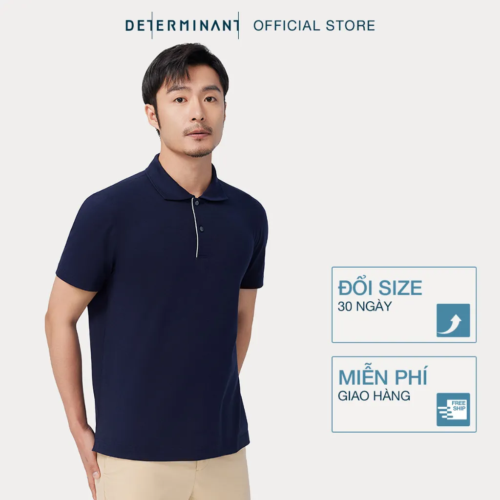 Ảnh Áo thun nam Polo DETERMINANT - Cotton cao cấp, mát lạnh tức thì, kháng khuẩn, chống xù -  P06 2