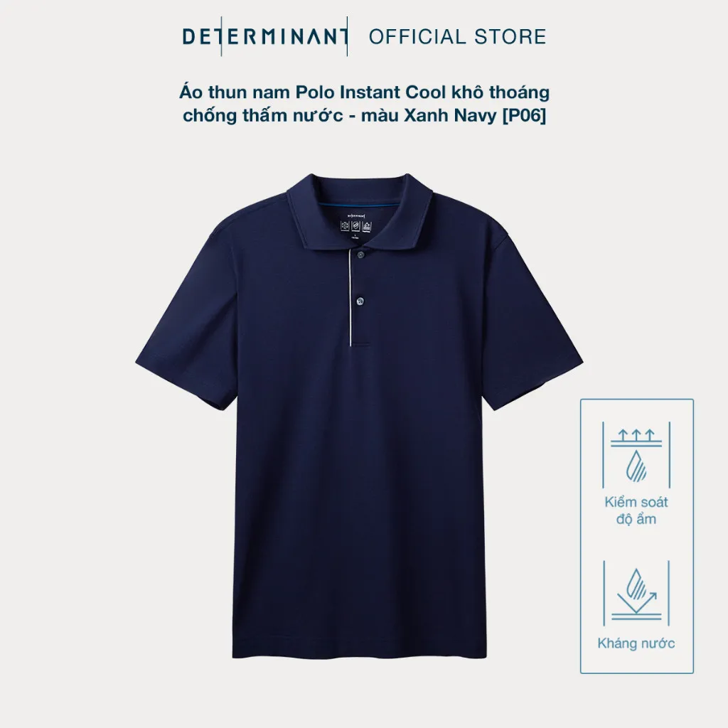 Ảnh Áo thun nam Polo DETERMINANT - Cotton cao cấp, mát lạnh tức thì, kháng khuẩn, chống xù -  P06 3