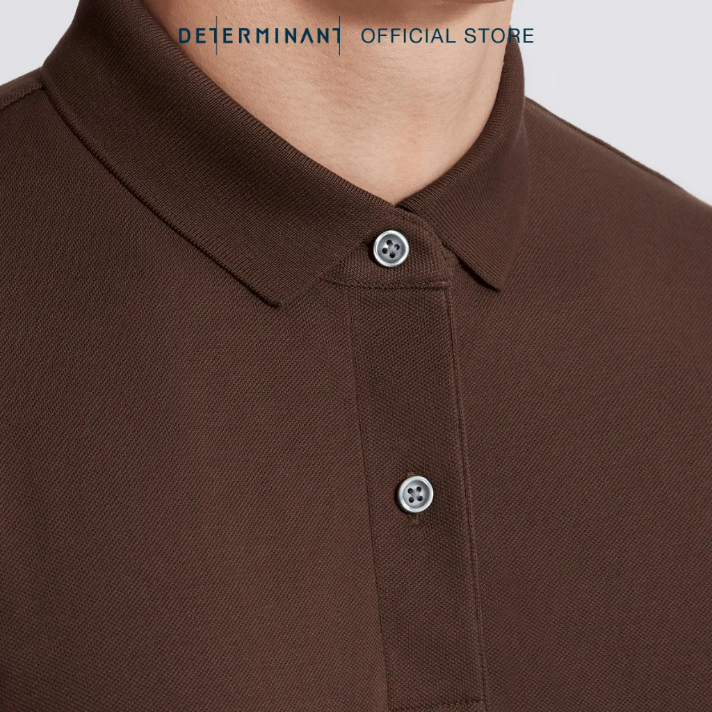 Ảnh Áo thun nam Polo vải cotton thấm hút mồ hôi thương hiệu Determinant - màu Nâu [P01] 4