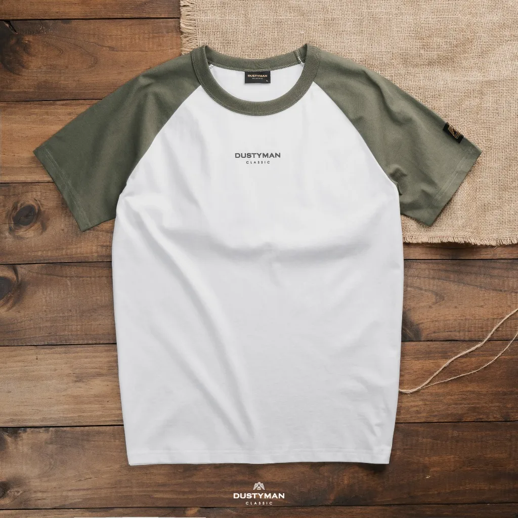 Ảnh Áo Thun Nam Raglan Phối Màu Cổ Điển DUSTYMAN - Vải 100% Cotton - Form Regular Fit 2