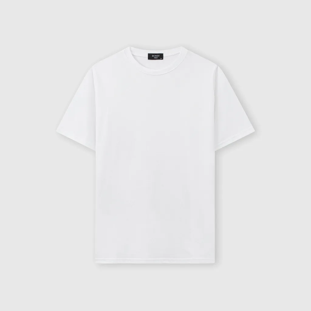 Ảnh Áo thun nam ROWAY vải Cotton thoáng mát, thấm hút, phông trơn 3