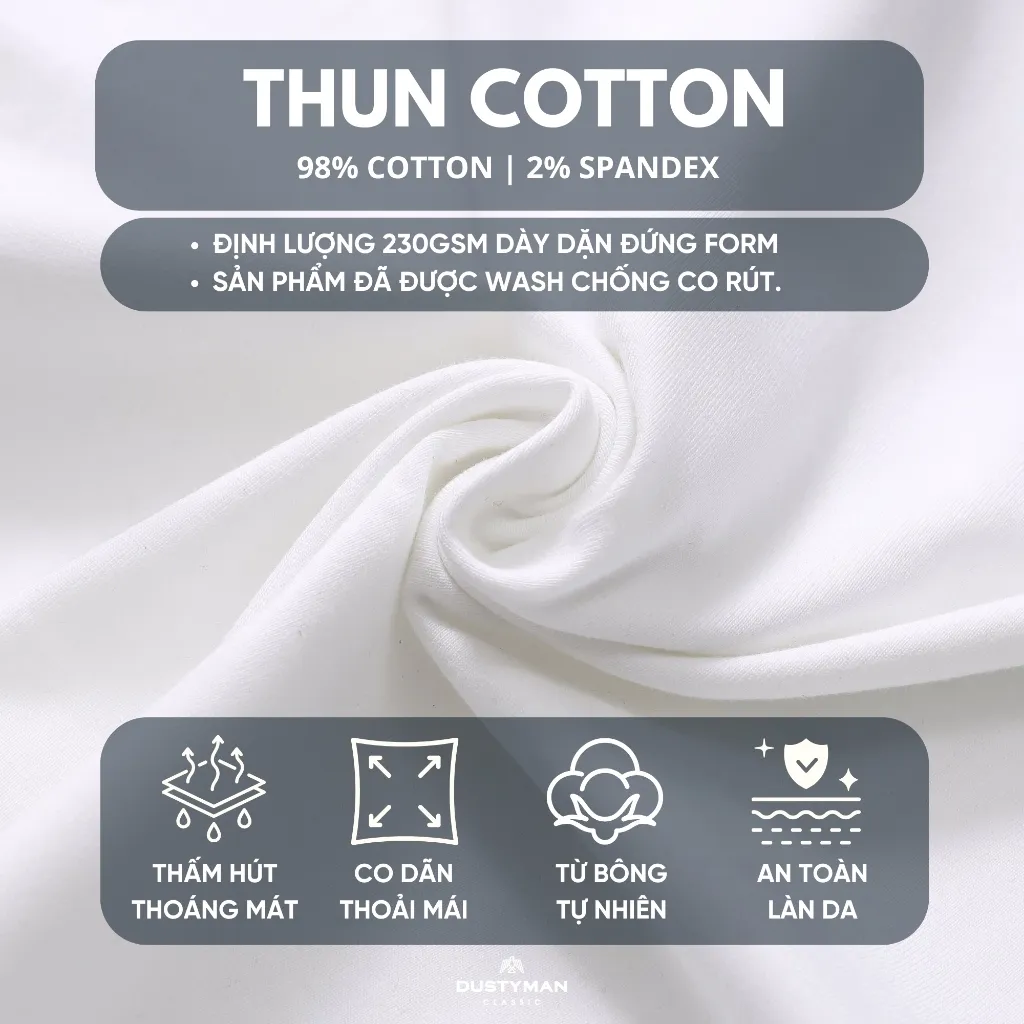 Ảnh Áo Thun Nam Safe Dustyman, Vải 100% Cotton Cao Cấp,Hình In Cổ Điển,Form Regular Fit 2