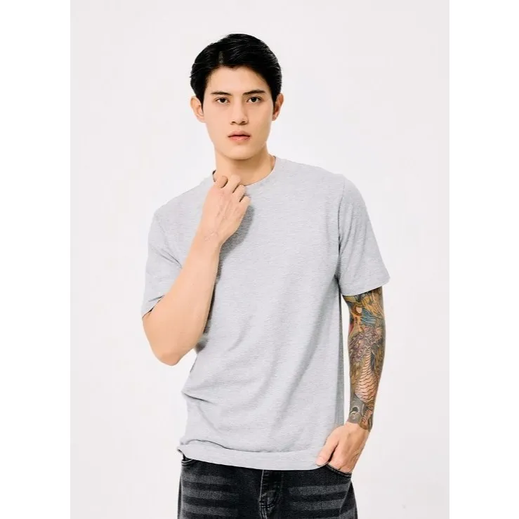 Ảnh Áo Thun Nam Tay Ngắn Cổ Tròn Trơn Đơn Giản Co Giãn Thời Trang Thương Hiệu Y2010 Non Branded 39 Vol 24 24242 |YaMe| 1