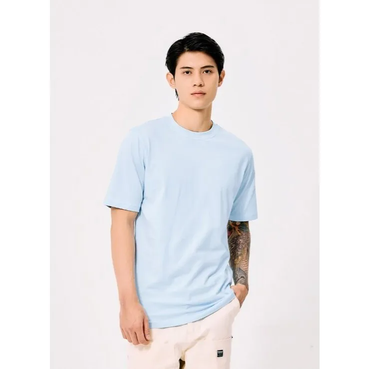Ảnh Áo Thun Nam Tay Ngắn Cổ Tròn Trơn Đơn Giản Co Giãn Thời Trang Thương Hiệu Y2010 Non Branded 39 Vol 24 24242 |YaMe| 2