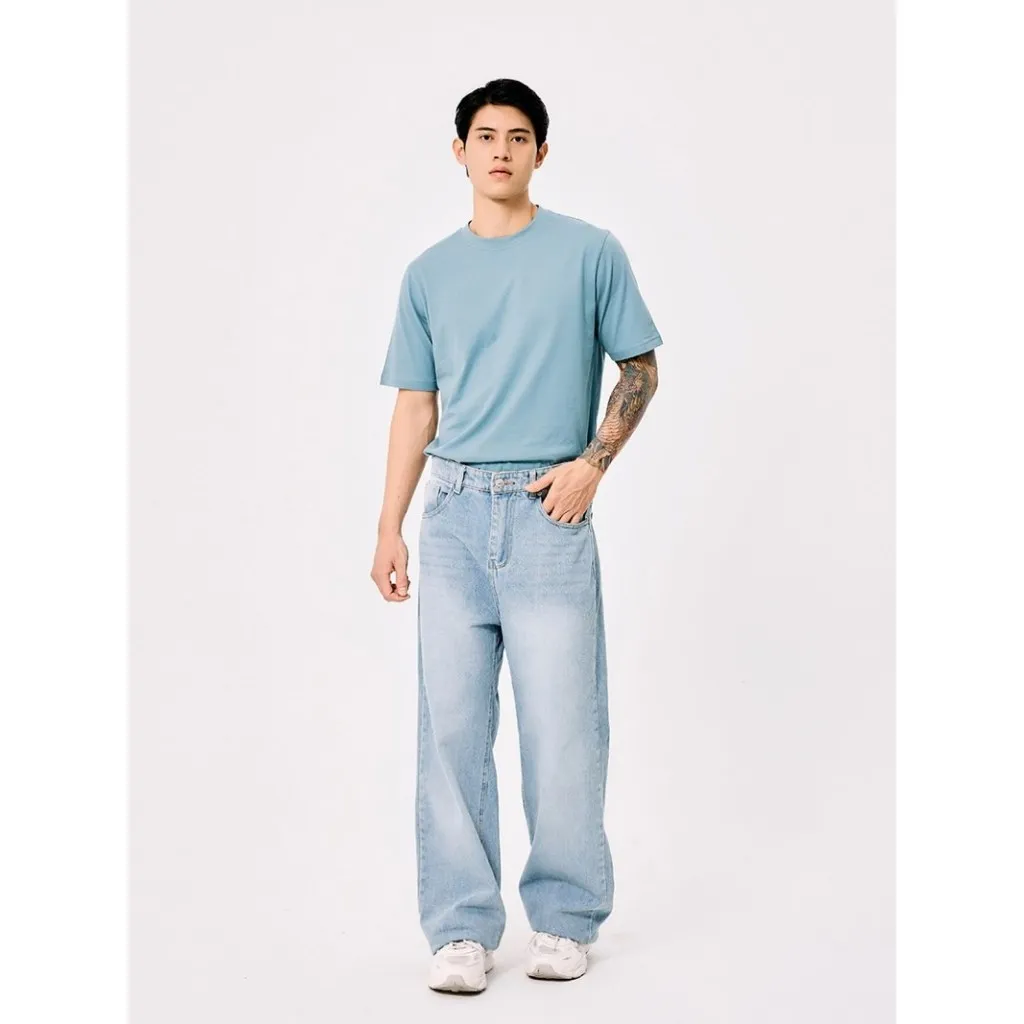 Ảnh Áo Thun Nam Tay Ngắn Cổ Tròn Trơn Đơn Giản Co Giãn Thời Trang Thương Hiệu Y2010 Non Branded 39 Vol 24 24242 |YaMe| 4